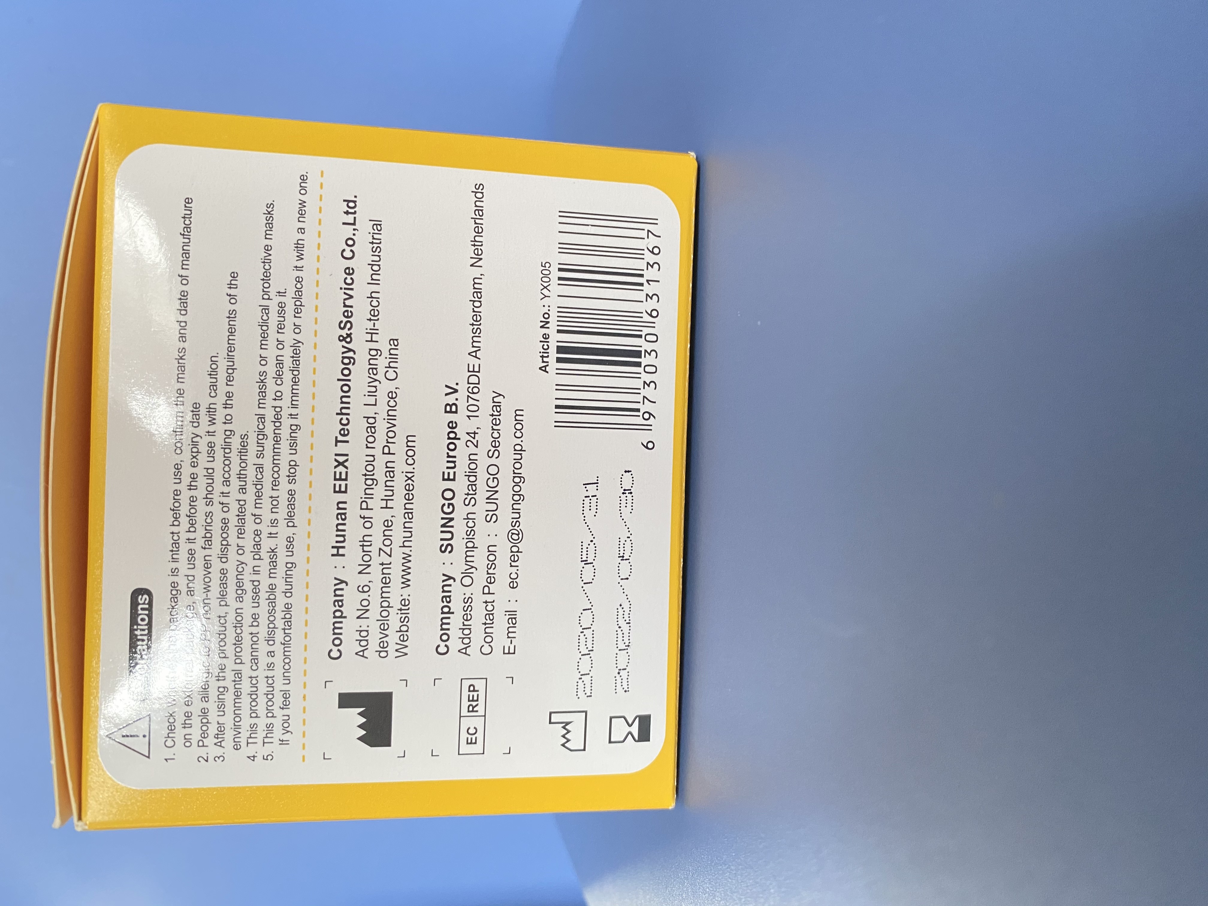 High BFE/PFE KN95 Dust Mask