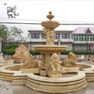 Wholesale BLVE Marble Lion Water Fountain Outdoor Natural Stone Granite Garden Fountain Modern Large Antique from china suppliers