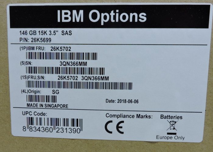 IBM Hard Disk 26K5699 26K5702 26K5265 ST3146854SS 146.8GB SAS 15K 1 year warranty