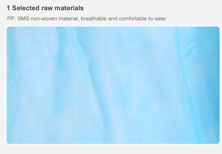 latex free PPE Disposable Isolation Gown For Safety Protection