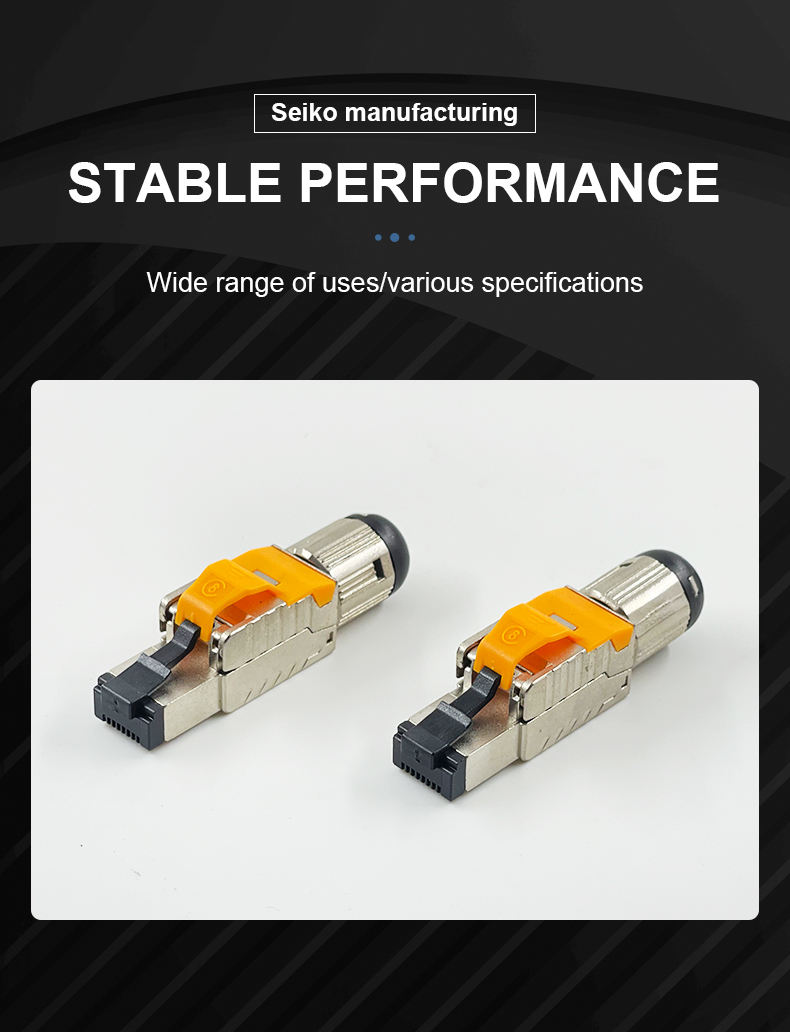 FTP Rj45 Cat6a Shielded Connector 8P8C Modular For T568A
