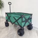 140LB Outdoor Camping Cart Easy Carrying Wide Pu Wheels Collapsible Folding