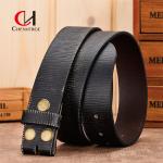 Vintage Men's Leather Belts 110cm Four Buckle Black Brown color