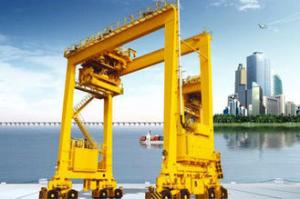 Wholesale Outdoor Rubber Tired Container Gantry Crane , Double Girder Motorized Gantry Crane from china suppliers