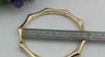Wholesale custom accessories zinc alloy bamboo shape gunmetal & gold 90 mm metal