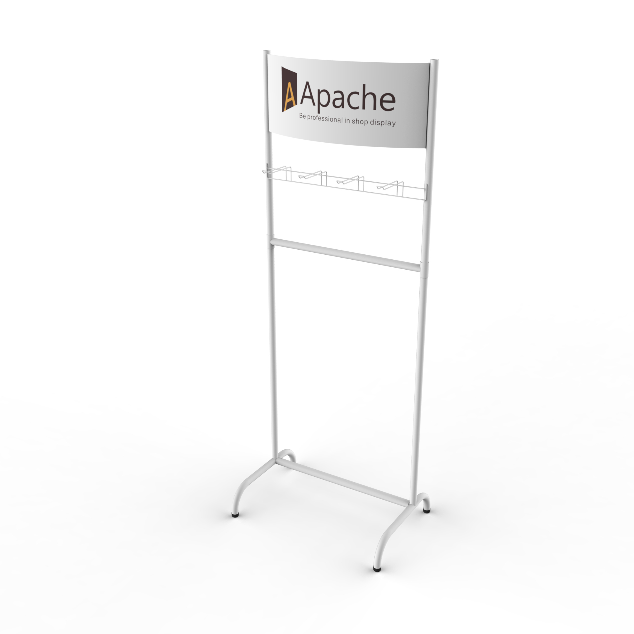 Customized Display Stand Metal Tools Shop Display Rack With Hooks