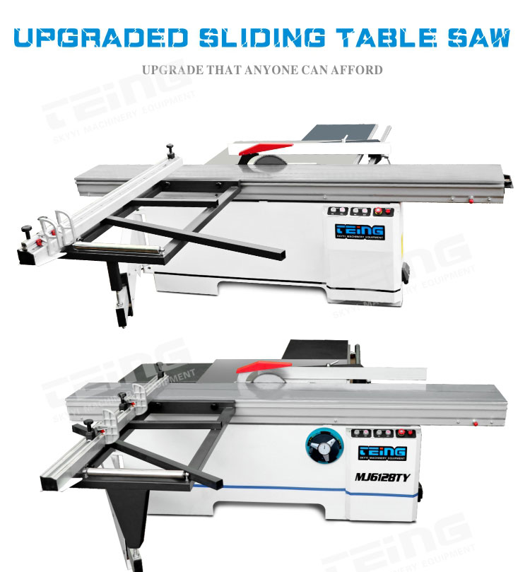Precision Panel Saw MJ6130TY with 7000/8000 rpm Scoring Saw Spindle Speed and 4KW Motor