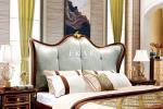 Classic Luxury Wooden Frame Upholstered Leather Antique King Size Bed