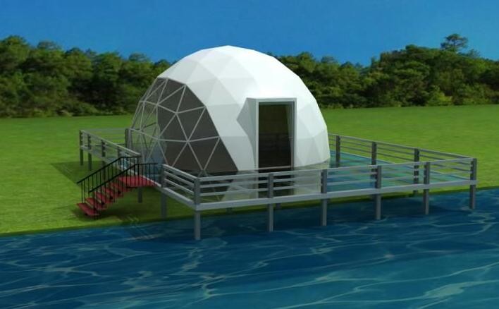 Geodesic Dome House Steel Tent For Outdoor Event Economical Family Camping Hotel Dome Tent