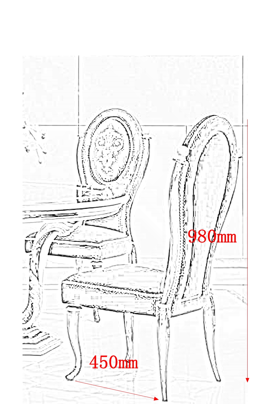 Alibaba wholesale Italy antique dining room wood design dining chairs TV-009