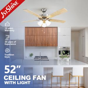 Wholesale 1stshine Traditional High Speed 5 Plywood Blades Ceiling Fan with Light Kit and Metal from china suppliers