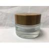 Empty 50g glass lotion containers with Wooden Cap Eco Friendly for sale
