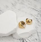 Stainless Steel PAVOI 14K Gold Plated Post Chunky Hoops | Thick Lightweight Gold