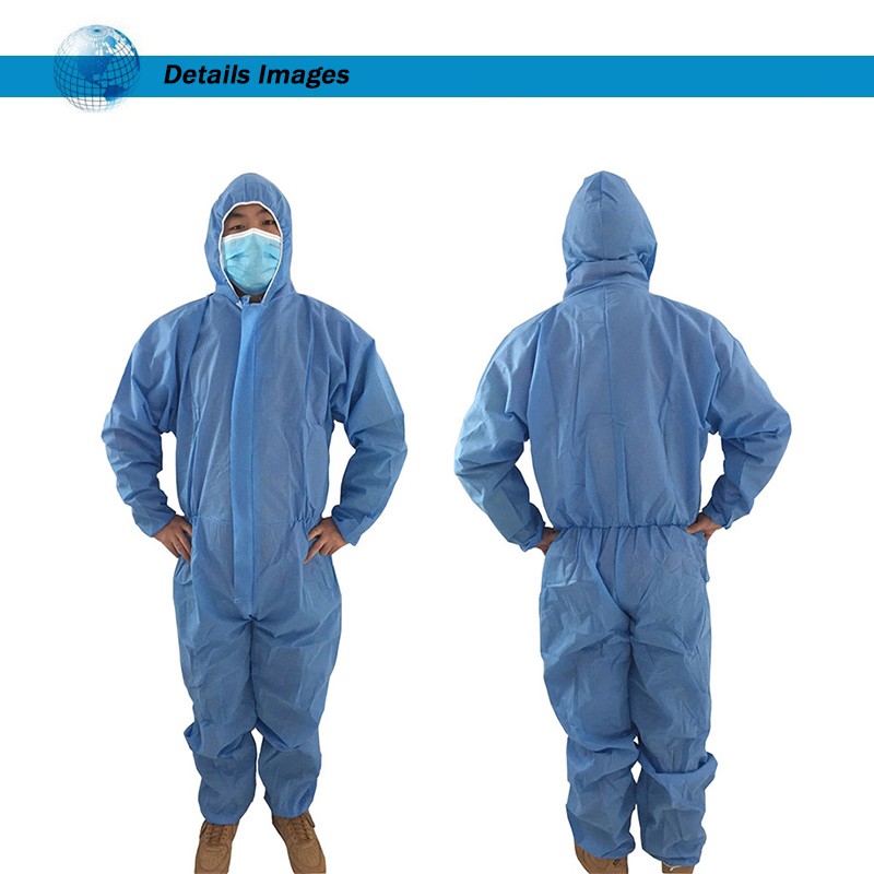 Disposable Pp Non Woven Working Safety Coverall / Disposable Isolation Gowns