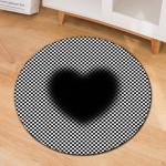 3D Geometric Pattern Round Chair Mat Living Room Sofa Floor Carpet