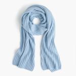 3 * 3 Rib Knitted Pure Cashmere Scarf , Adult Womens Knit Scarf For Hiking