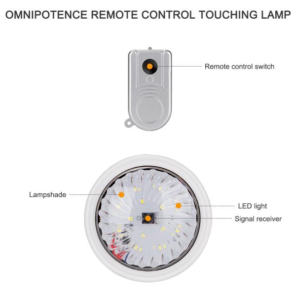 Remote Control Touch Switch Wall Light Closet Corridor Cabinet Night