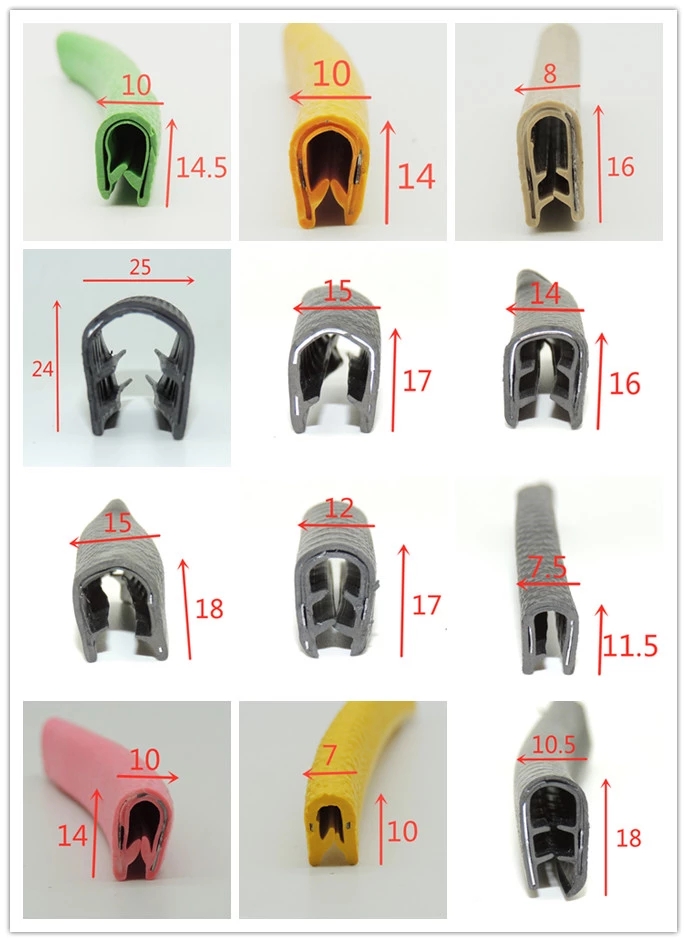 20-90 Shore Hardness U Channel PVC Gasket for Customized Automotive Guard Weatherstrip