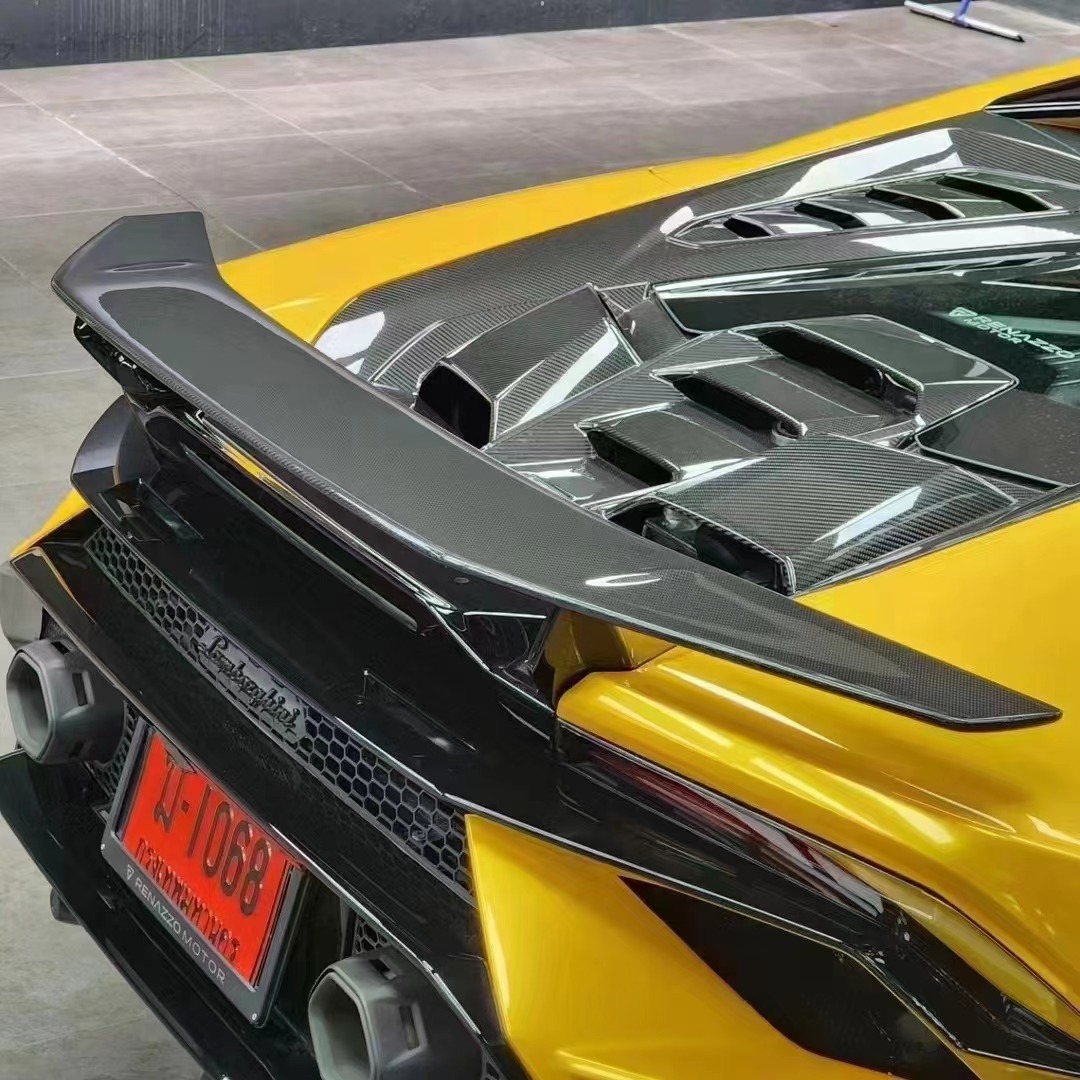 LP580 LP610 Lamborghini Huracan Evo Body Kit Tecnica Style Carbon Fiber Spoiler Wing