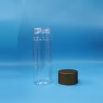 Clear PET Plastic Cookies Candy Baby Food Tall Cylinder Round Food Jars Screw
