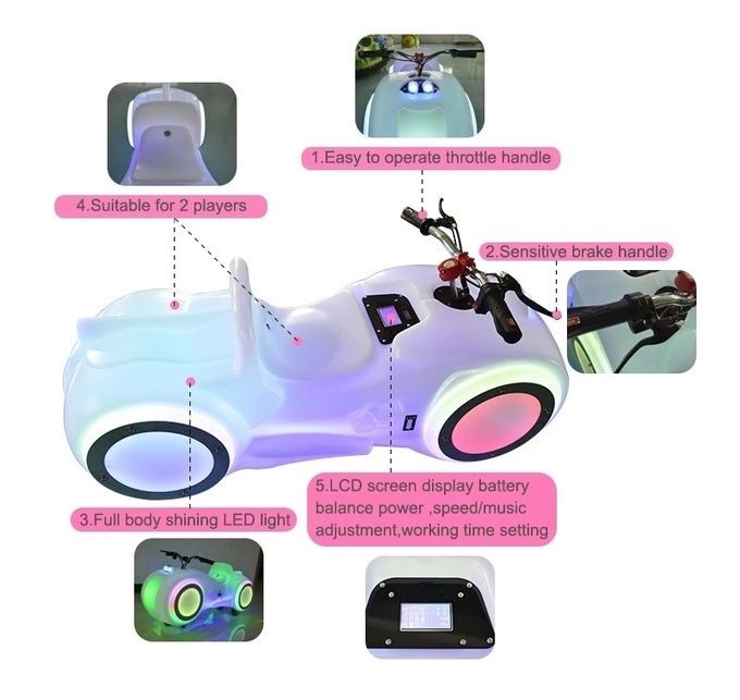 Arcade Mini Battery Operated Race Car / Amusement Park Kids Electric Bumper Car