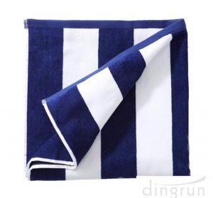 Wholesale 100% Cotton Plush Cabana Stripe Oversize Velour Beach Towel Bath Towel from china suppliers