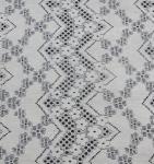 Floral Line Holes Cotton Nylon Lace Fabric For Ladies Dressing 150CM Width