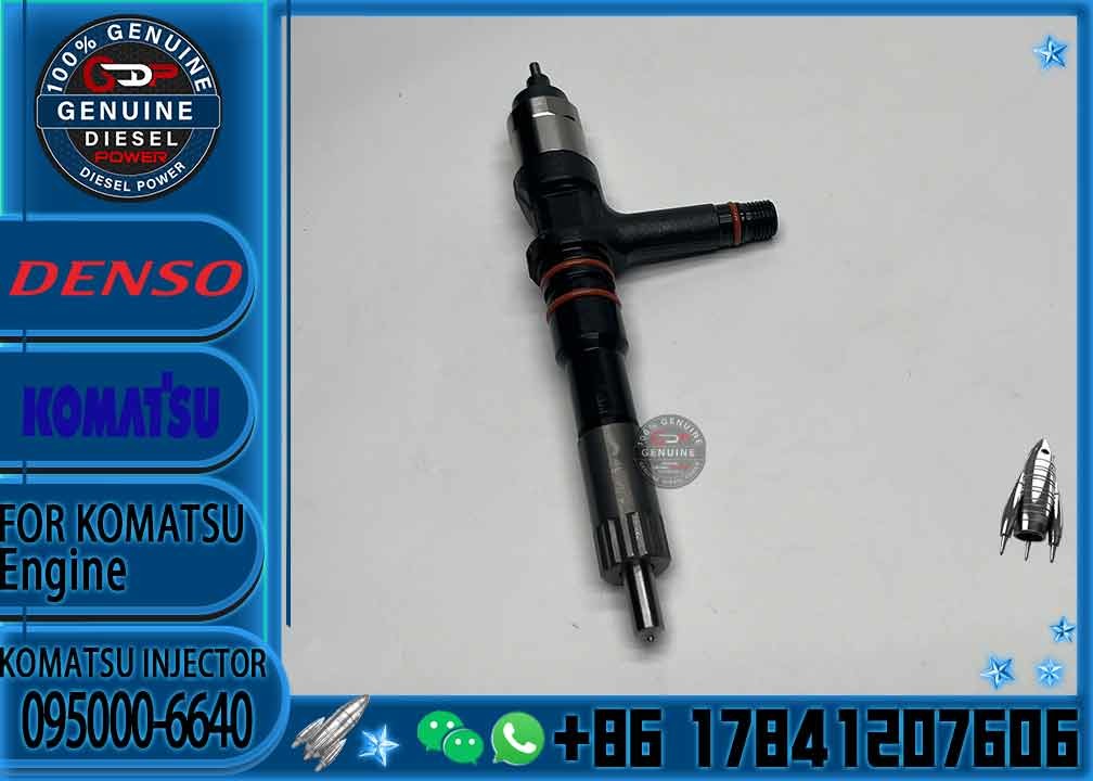 Genuine New Diesel Nozzle Fuel Injector 095000-6640 6251-11-3200 6251-11-3201for KOMATSU SAA6D125E-5C/5D Engine