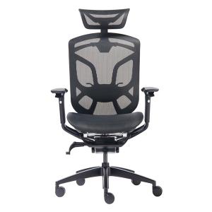 Wholesale Bright Black Powder Coated Dvary Office Chair Breathable Mesh Ergonomic Manager Seating from china suppliers