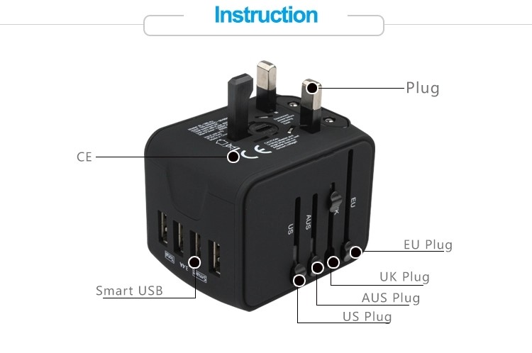 Mini Size Universal Travel Adaptor / International Power Adapter For Business Trip