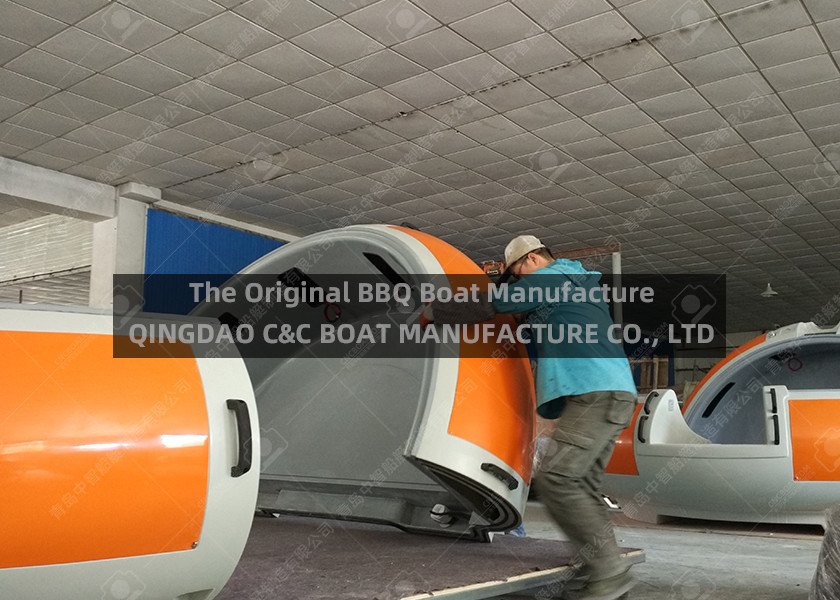 6mm Thick Barbecue Grill 25cm Depth FRP BBQ Party Boat