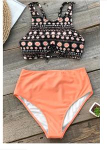 Wholesale ORANGE BOHO TANK BIKINI from china suppliers