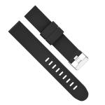 Stylish Black Silicon Rubber Watch Band Mens Adjustable Watch Strap 20mm