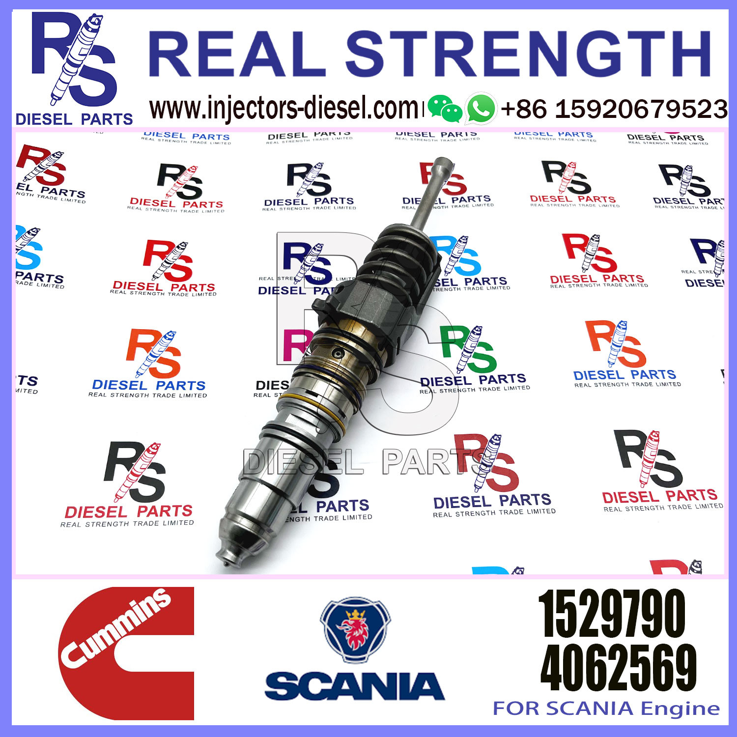 Common rail injector fuel injecto 1521977 1511696 1481827 1529790 for QSKX15 Excavator QSX15 ISX15 X15