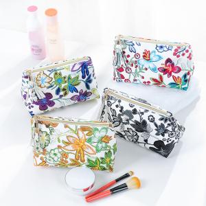Wholesale Wholesale Vivid Embroidery Flower Pattern Fabric Beauty Bag Traveling from china suppliers