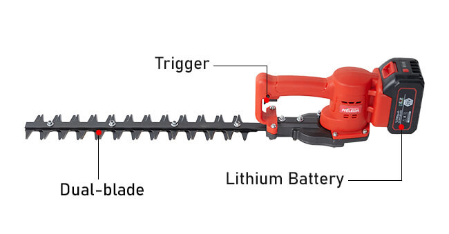 Multifunctional Brushless Electric Hedge Trimmer 21V Handy Cordless Hedge Cutters