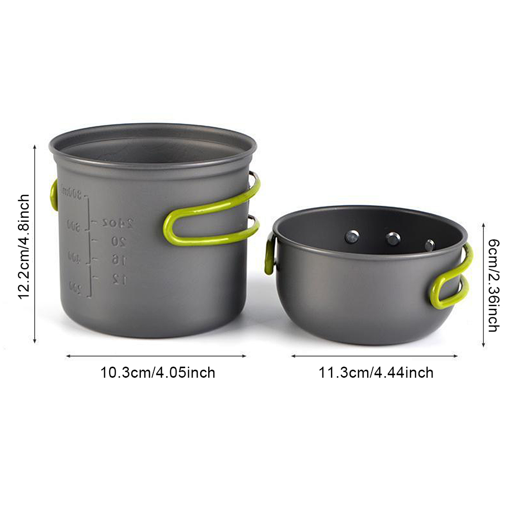 Aluminum Camping Cookware With Lightweight Potand Carry Mesh Bag