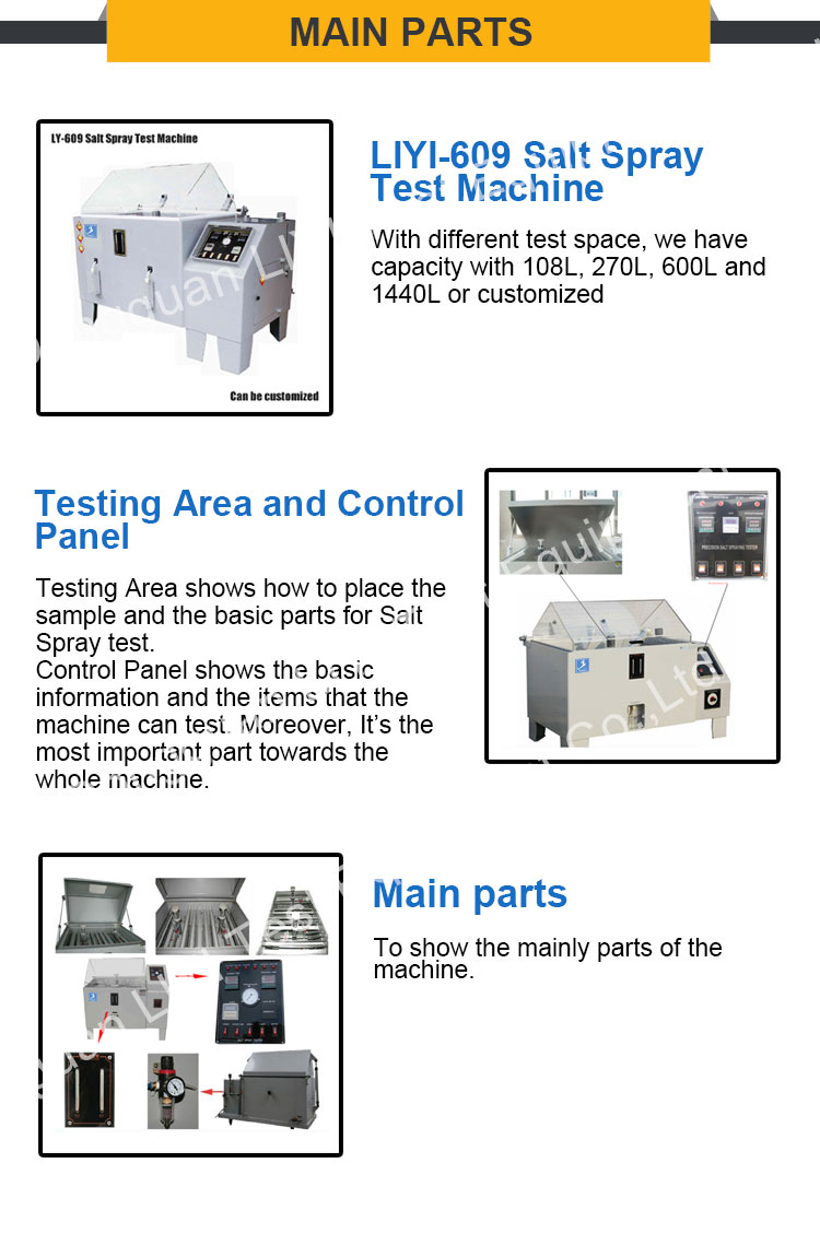 LIYI ASTM B117 Electric Products Salt Resistant Corrosion Corrosive Resistance Salt Spray Testing Apparatus