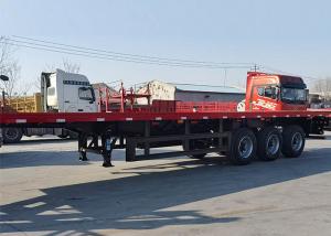 Wholesale 60 Tons Flatbed Truck Semi Trailer 20 / 40 FT Container Shipping 3Axles from china suppliers
