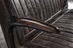 Iron Frame 2 Seater Leather Sofa Metal Legs Solide Wood Armrest Office