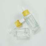 Silk-screen Printing 10ml 15ml Glass Packaging Square Shape Bottle for Hair