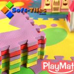 30-38degree Shore C Children'S Jigsaw Floor Mats / 10mm Soft Tiles Playmat