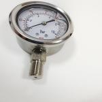 Brass Connection Air Vacuum Filled Oil Pressure Gauge 10 Bar 150 Psi Water