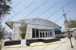 Durable Glass Window Hexagon Dome Tent Convenient White Alumimun Frame