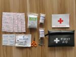 600D Blue / Black / Red First Aid Bag With 5X5CM Non Woven Wound PAD