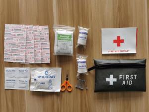 Wholesale 600D Blue / Black / Red First Aid Bag With 5X5CM Non Woven Wound PAD from china suppliers