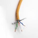 SFTP Cat6 OFC conductor 0.57mm LSOH PVC jacket flexible network cable