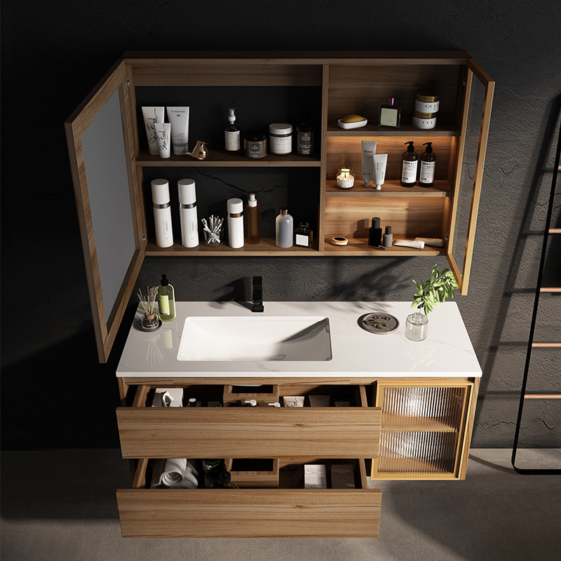 Anti Corrosion Solid Wood Bathroom Cabinets