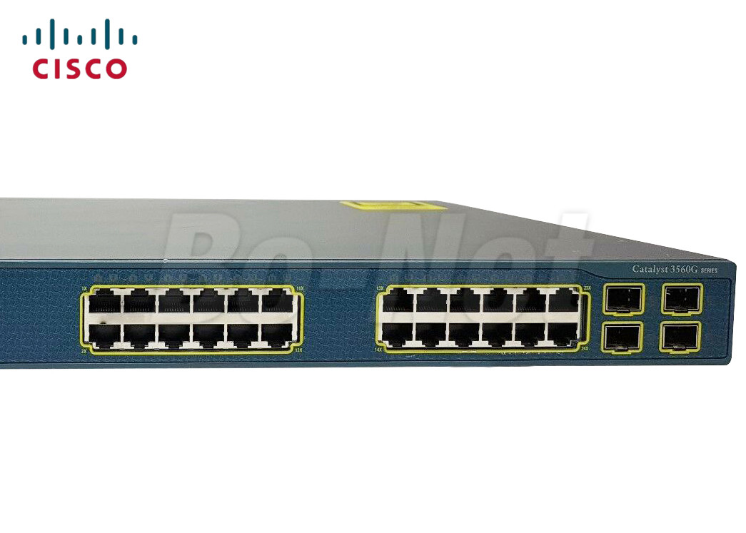 Stackable Used Cisco Switches 10/100/1000M Managed Network WS-C3560G-24TS-S