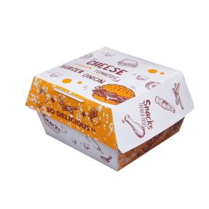 Wholesale Customized Logo Acceptable Disposable Kraft Paper Burger Box for Eco-Friendly Fast Food Packaging from china suppliers